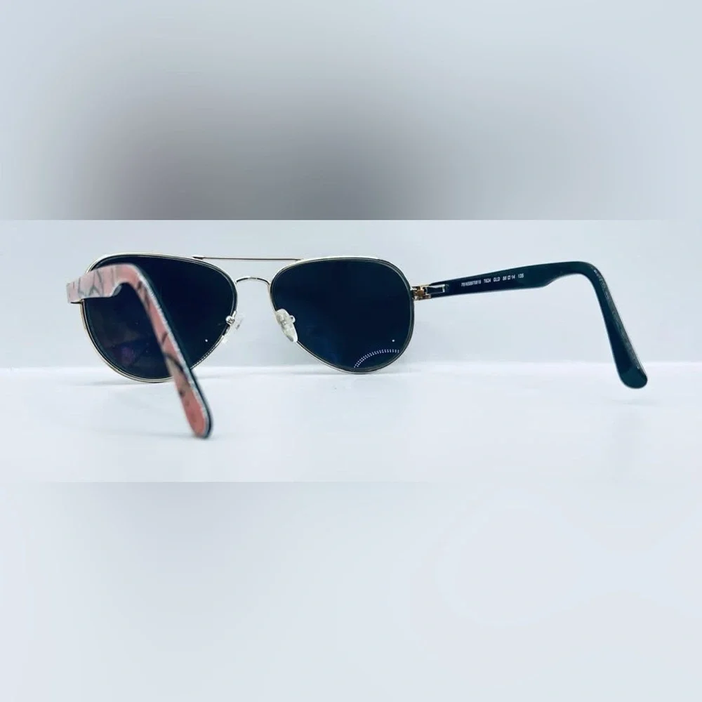RealTree T624 Black Gold Oval Sunglasses Frames Only